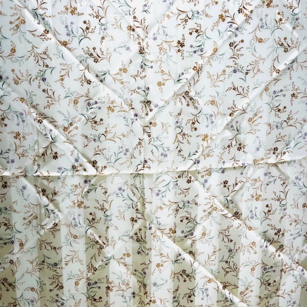 New W/ Box Elegant British Counrty Scarf 100% Silk Chiffon Satin 34"Ivery Floral - Picture 12 of 13